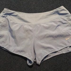 Baby blue Nike running shorts